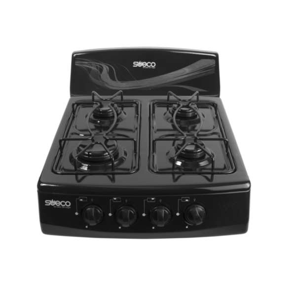 Estufa de Sobremesa Atlantis 4 ptos Gas Natural Esmaltada Negra