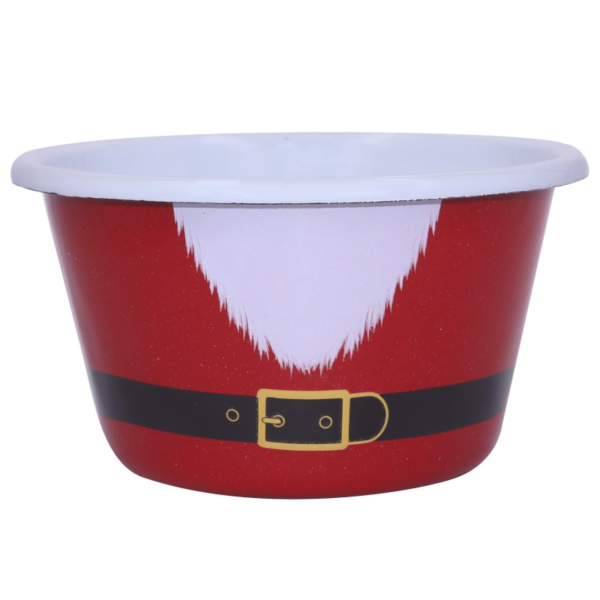 Bowl Cónico 430 ml en Peltre Papá Noel Rojo