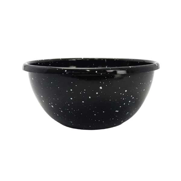 Bowl 900 ml en Peltre Pietra Negro Chispas Blancas