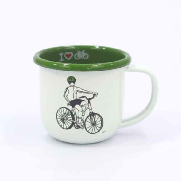 Mug 370 ml en Peltre Bicicletas Int Verde