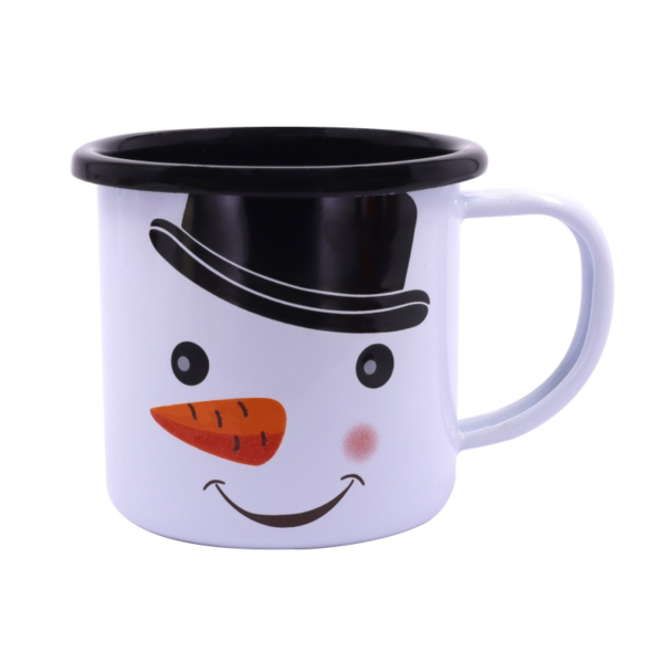 Mug 420 ml en Peltre Muñeco de Nieve Blanco